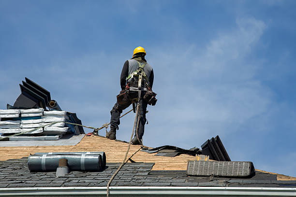 Professional Roofing technician working in River Edge, NJ